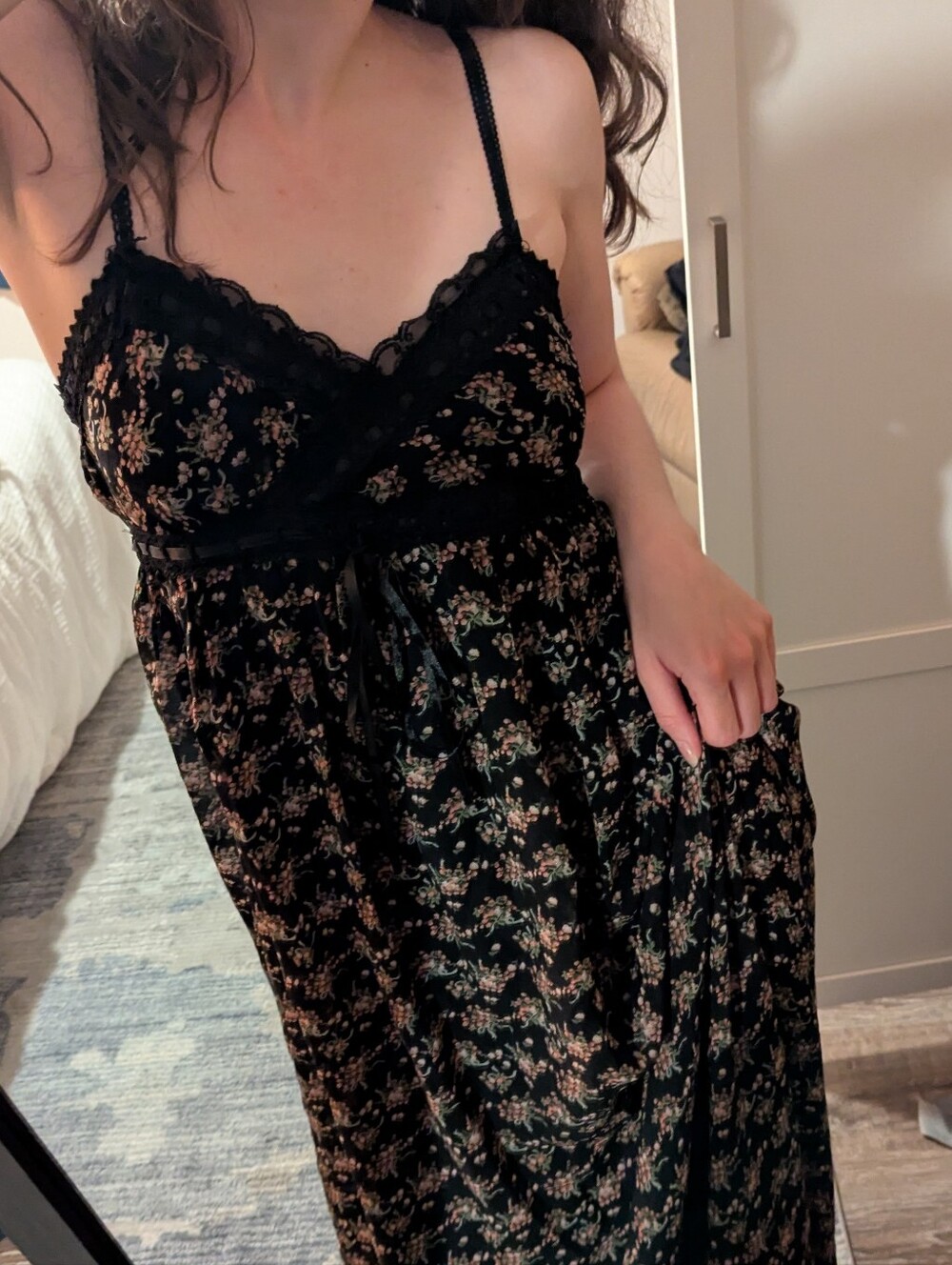 Black Floral Maxi Dress